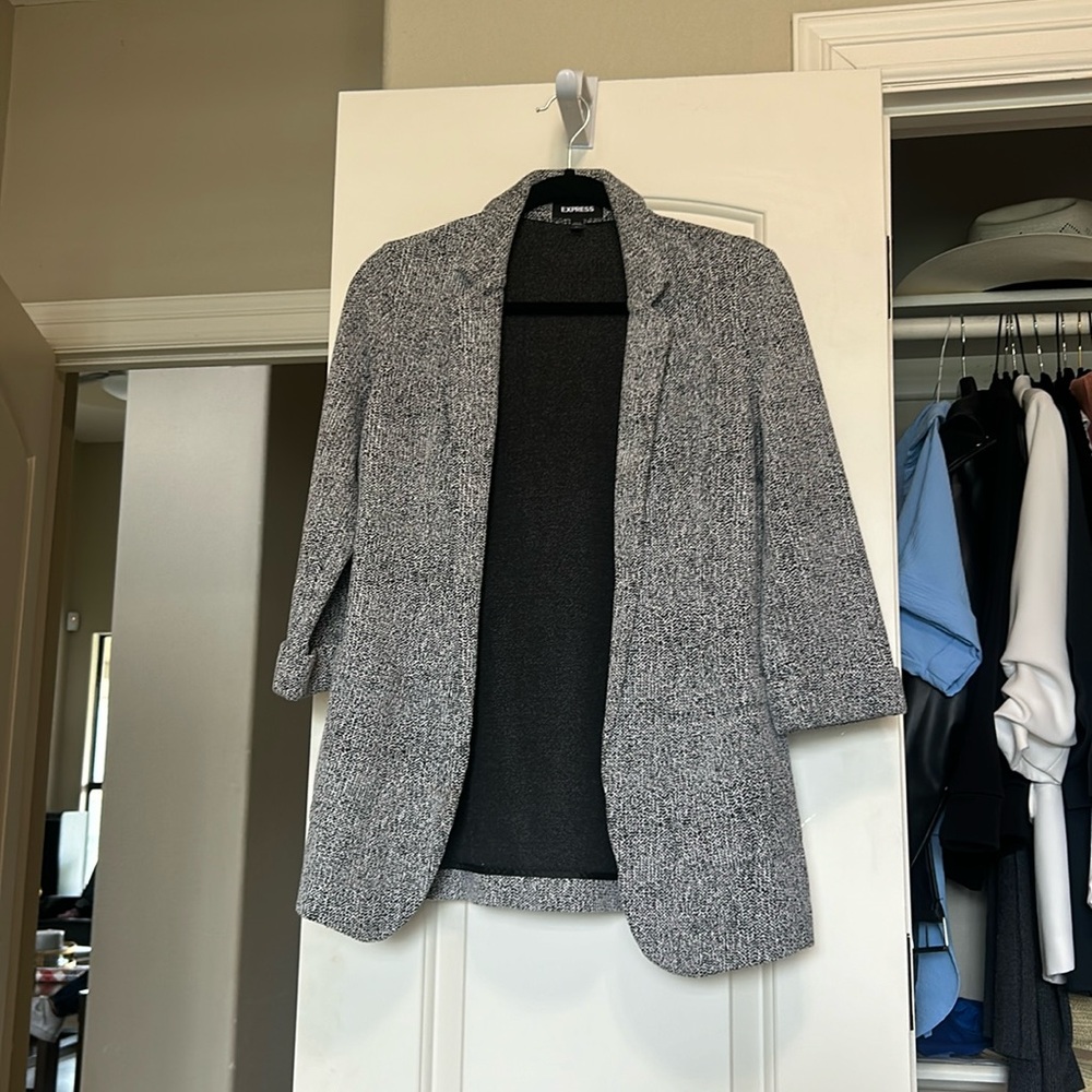 Express quarter length knit blazer